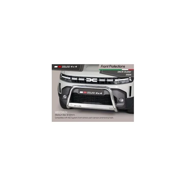 Duster III (2024-2026) - Premium Front Bullbar 63 mm - Certificate of EU Homologation for road use (CEE)