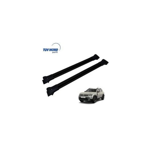 Duster III (2024-2026) - Roof rack cross bars Elegance - Black (TÜV certificate)