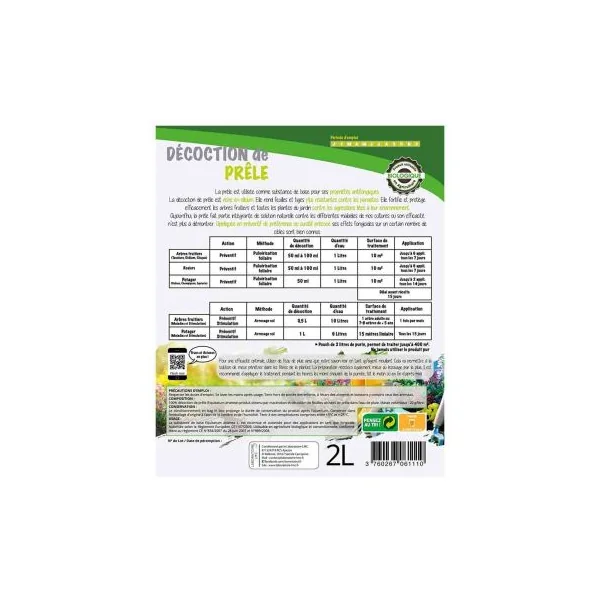 Décoction de prêle 100% naturelle 2L