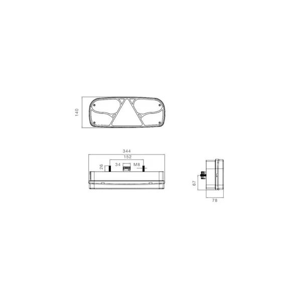 Ecopoint I Droite Aspöck - 25-2601-001 - 7P ASS2 - 12/24V