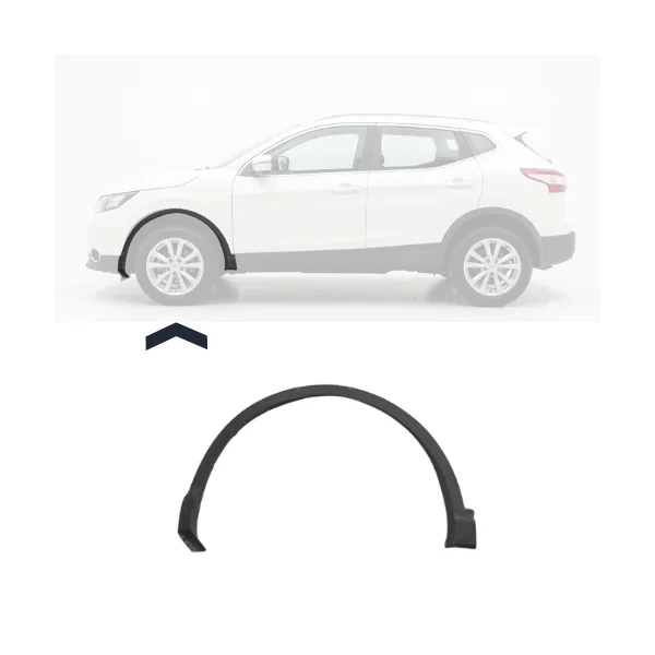 Embout - Tour d'aile avant gauche pour NISSAN QASHQAI II ph. 1 2014-2017, Noir, Neuf