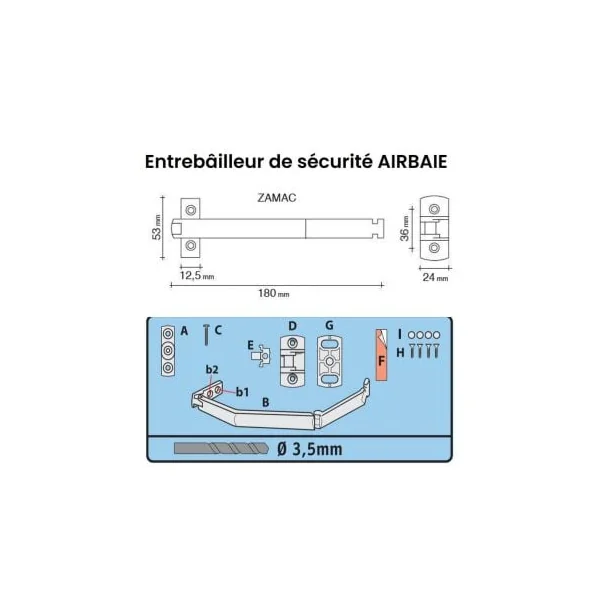 Entrebailleur baie coulissante anti intrusion