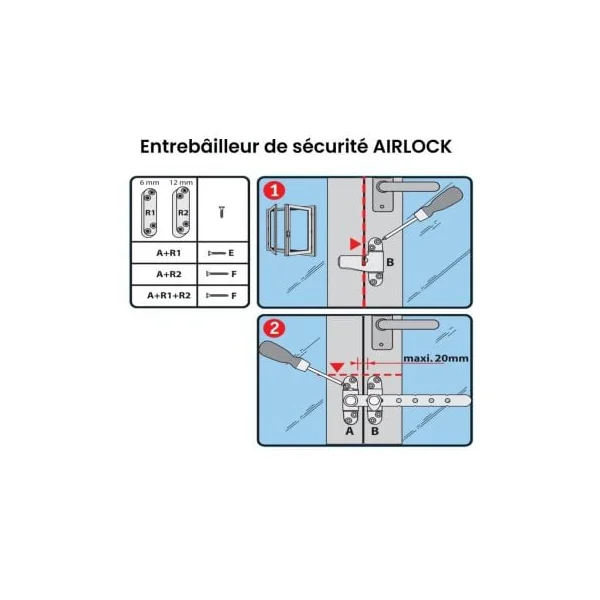 Entrebailleur fenetre bouton haute sécurité