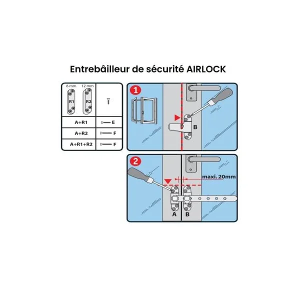 Entrebailleur fenetre à clé haute sécurité