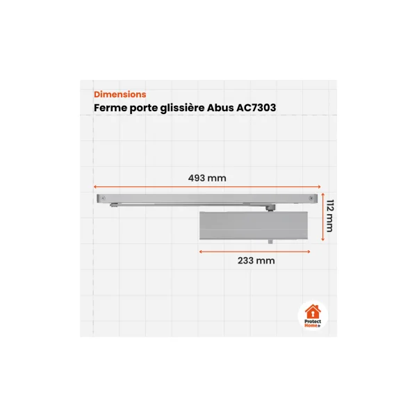 Ferme porte glissiere Abus AC7303