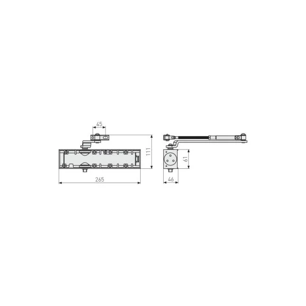 Ferme porte pour porte lourde et large Abus AC7436