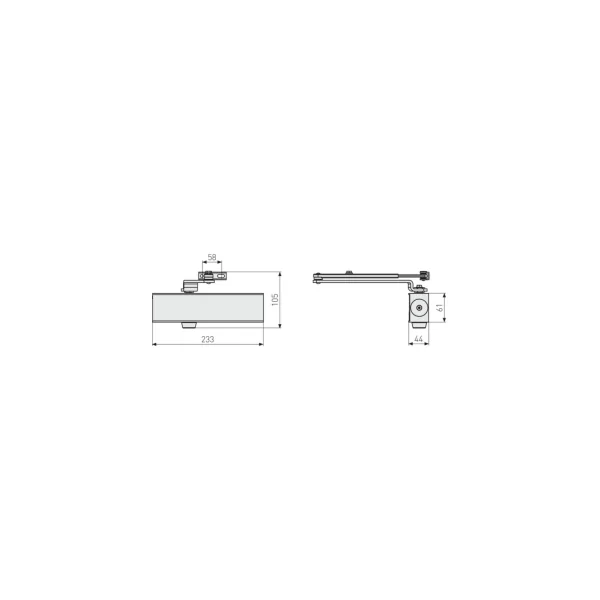 Ferme porte standard pour fort passage Abus AC7224
