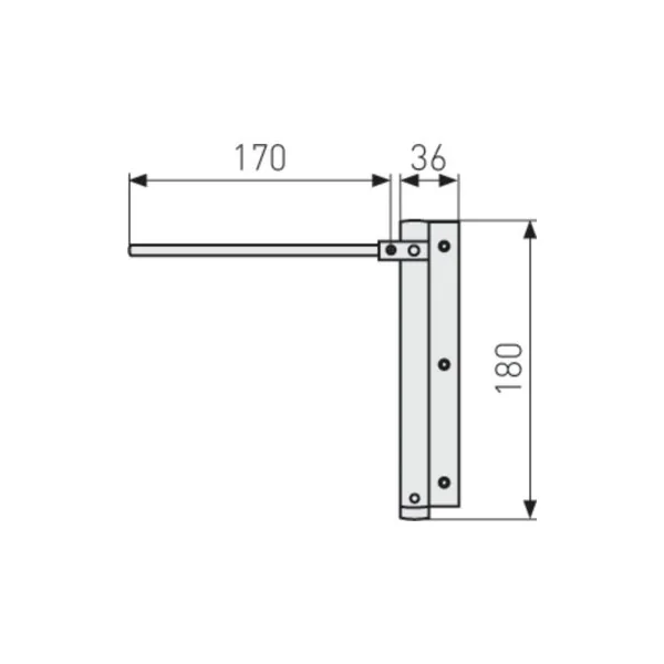 Ferme porte à tringle Abus TS40AL