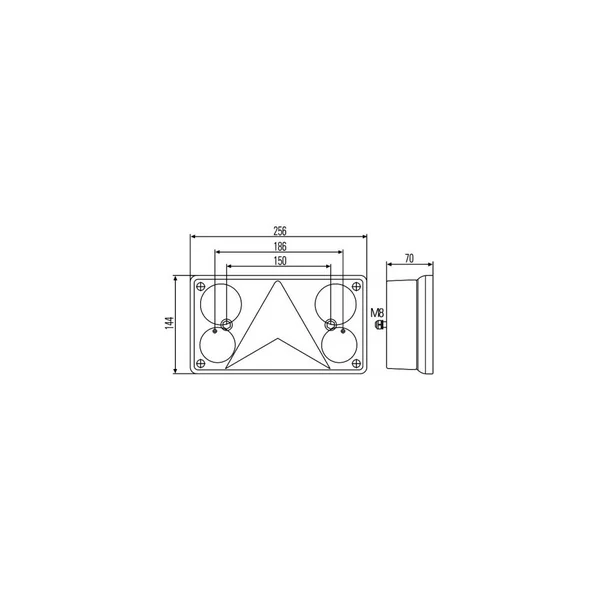 FEU ARRIERE DROIT HELLA 2VP 340 400-141