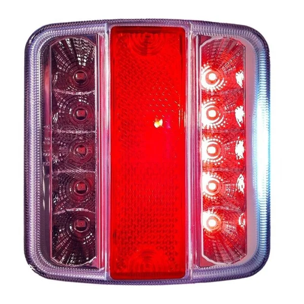 Feu arrière de remorque - Cantonal LED - gauche/droite - 4 fonctions - 105x98x35 mm - connecteur 5 broches baïonnette