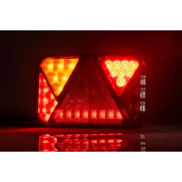 Feu arrière de remorque - Fristom - gauche - 200x130x50 mm - connecteur Aspöck - avec résistance intégrée
