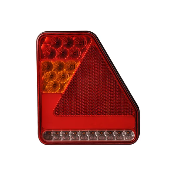 Feu arrière de remorque - Glotrac - LED - droite - 208x188x40 mm - avec feu de recul et réflecteur triangulaire