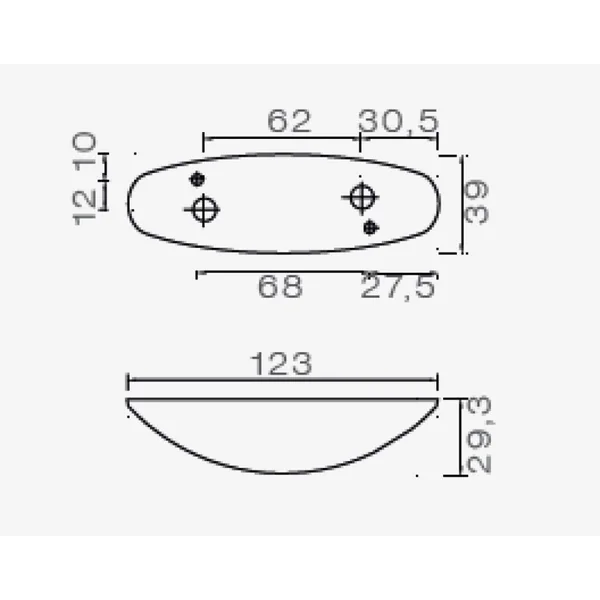 Feu de gabarit Flexipoint 2 rouge/blanc - câble de 250 cm