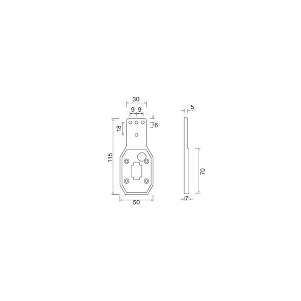 Feu de gabarit Gauche Flexipoint Blanc - Rouge LED - 31-6369-047 - Connecteur Sortie de câble - 12/24V