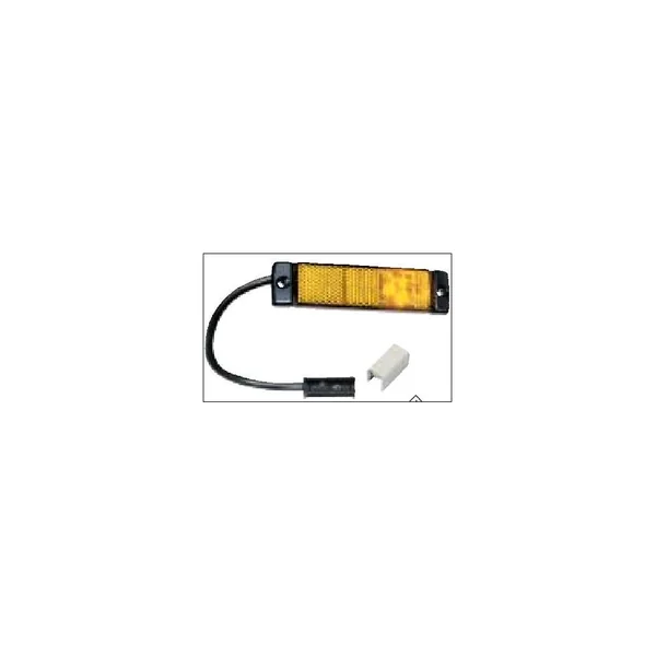 Feu de gabarit orange 3 LED à plaquer avec câble 250mm - Similaire Hella
