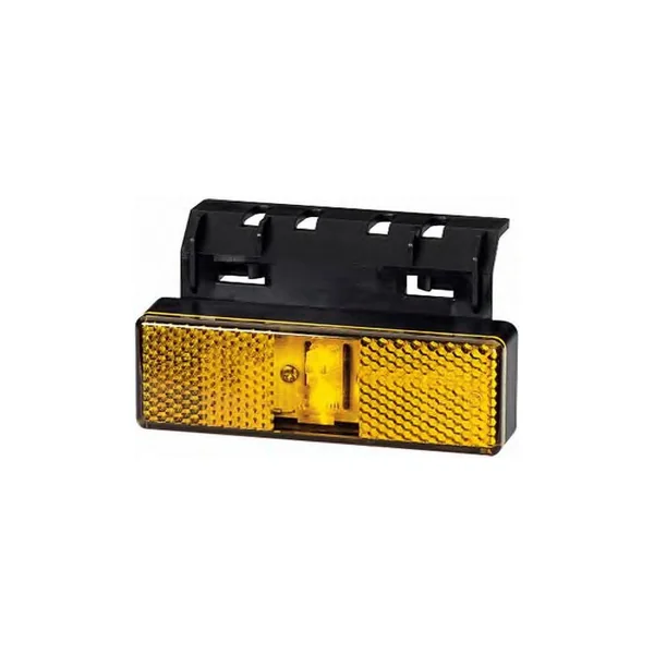 FEU DE GABARIT ORANGE 3LED 24V SUR SEMELLE A 90° ARRIERE HELLA