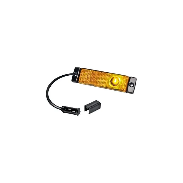 FEU DE GABARIT ORANGE LED A PLAQUER 24V AVEC CABLE 300 MM ( connecteur clic-in )