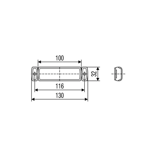 FEU DE GABARIT ORANGE LED A PLAQUER 24V AVEC CABLE 300 MM ( connecteur clic-in )