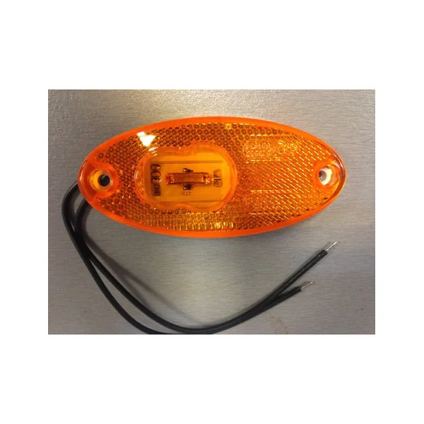 FEU DE GABARIT OVALE 2 LED 12/24V ORANGE TYPE HELLA