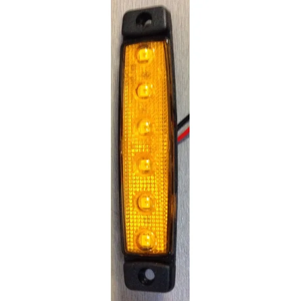 FEU DE POSITION 6 LED ORANGE 12/24V ULTRA PLAT