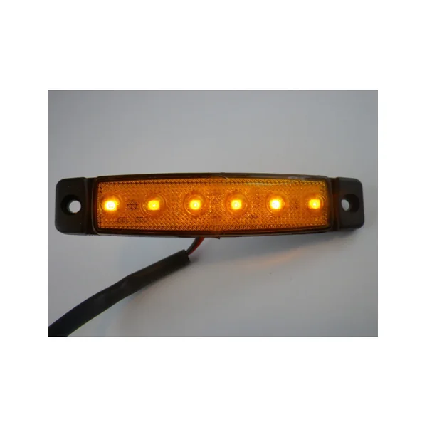 FEU DE POSITION 6 LED ORANGE 12/24V ULTRA PLAT