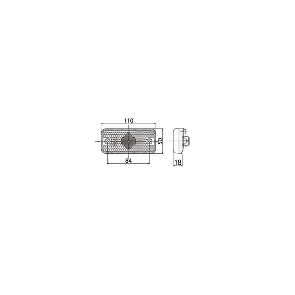 Feu de position Blanc LED VIGNAL - SMD98 LED - 198660 - 24V