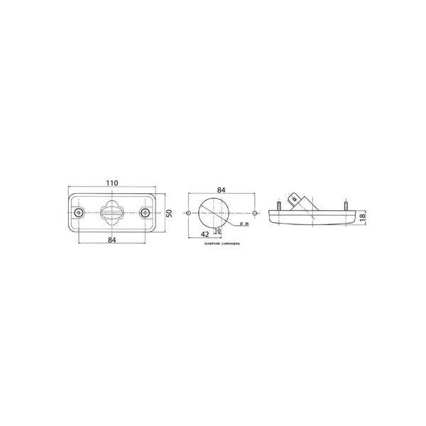 Feu de position Blanc VIGNAL - FPL93 - 193200 - 12/24V