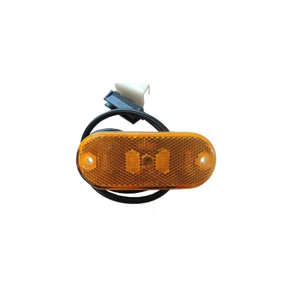 FEU DE POSITION ORANGE JOKON 12V AVEC CATADIOPTRE, CABLE 165CM ET CLIP RAPIDE