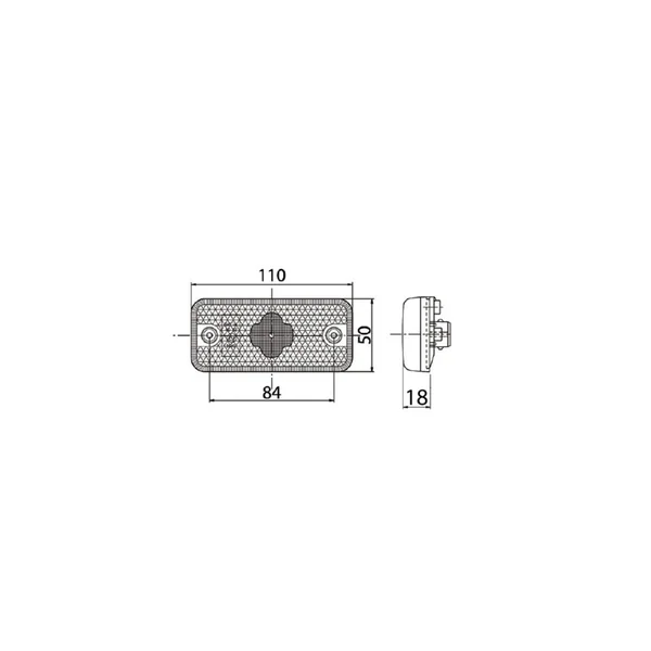 Feu de position Orange LED VIGNAL - SMD98 LED - 198520 - 24V