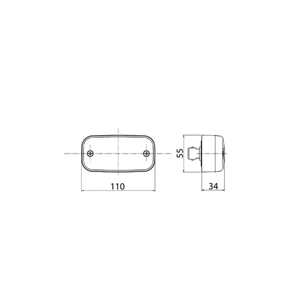 Feu de position Orange VIGNAL - FE 94/98 - 194010 - 12/24V