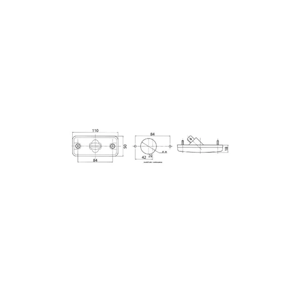Feu de position Orange VIGNAL - FPL93 -193020 - 12/24V