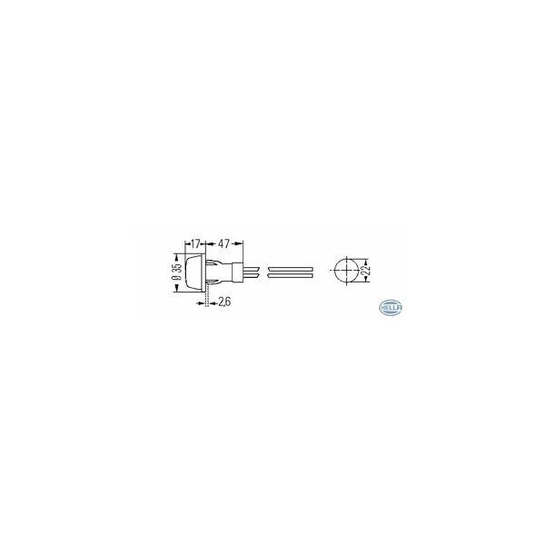 FEU DE POSITION ROND BLANC AVEC FICHES 6.35 mm