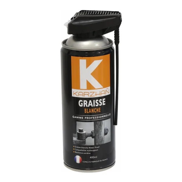 Graisse blanche waterproof – Aérosol 400 ml avec tête 2 jets