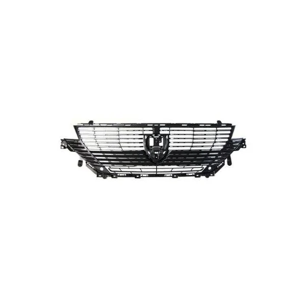 Grille de calandre pour PEUGEOT 308 III phase 1 depuis 2021, trous radar, noire structurée, avec bords chromés, Neuve