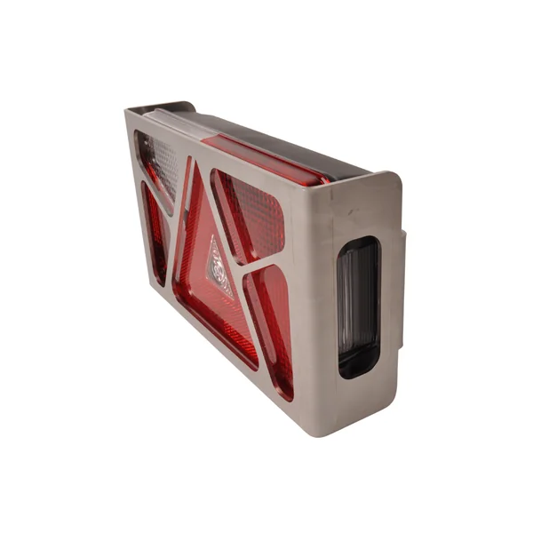 Grille de protection pour feux de remorque Aspock Multipoint 5 avec triangle libre 245x140x65 mm - acier inoxydable
