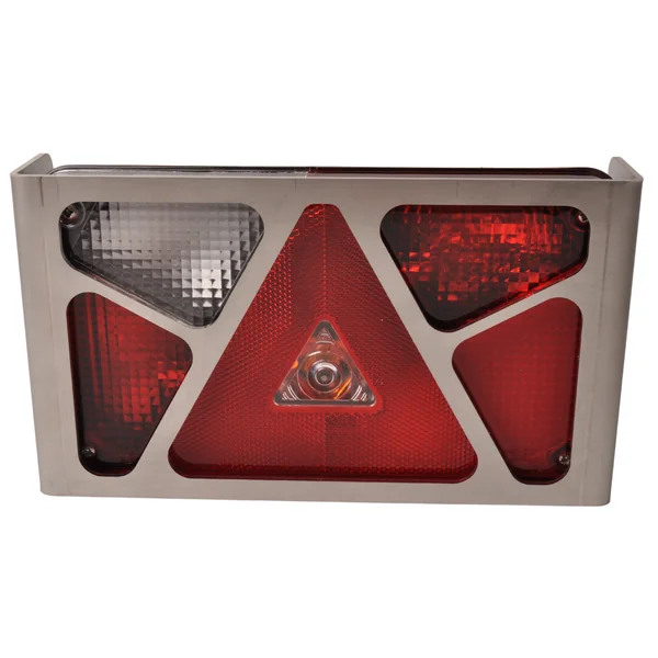 Grille de protection pour feux de remorque Aspock Multipoint 5 avec triangle libre 245x140x65 mm - acier inoxydable