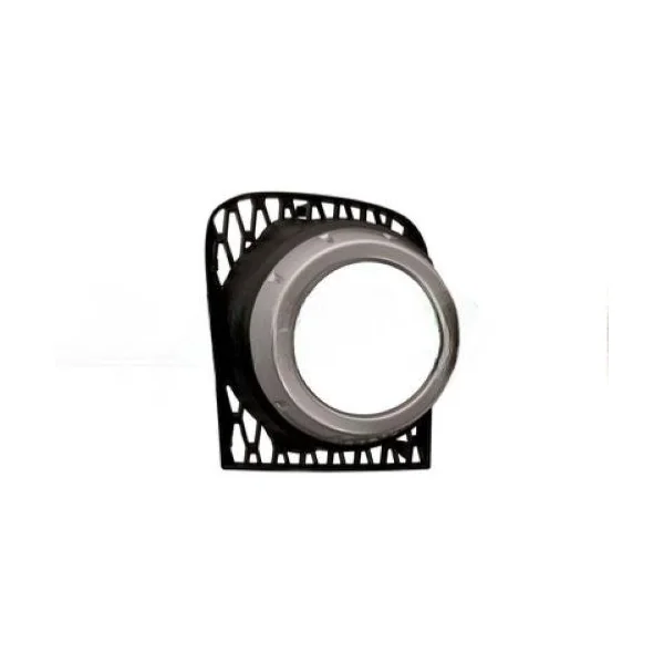 Grille pare-chocs droite pour LAND ROVER RANGE ROVER 2010-2012 L322, noire, gaufrèe, avec siège antibrouillard, cadre argènt, Mod. HSE/SUPERCHARGED, Neuve