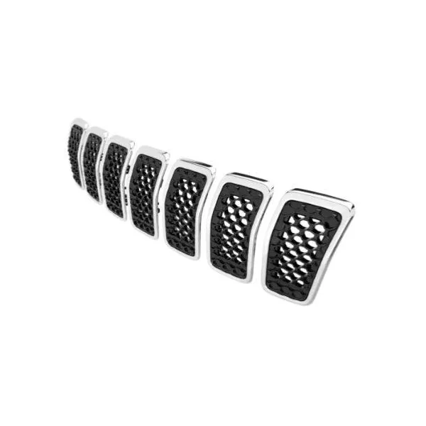 Grille radiateur pour JEEP CHEROKEE depuis 2018, noire, avec contour chromé, Neuve