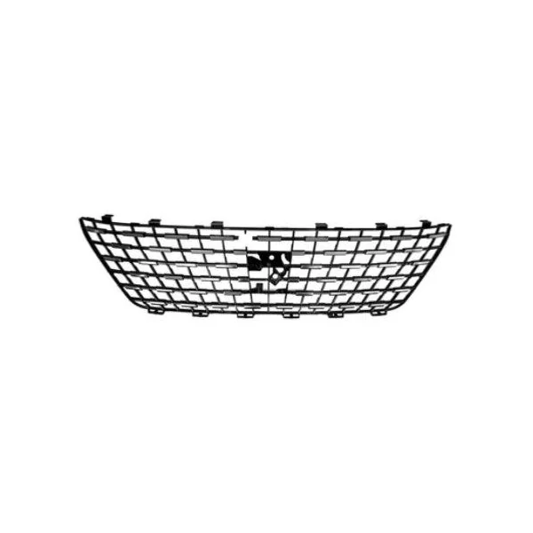 Grille radiateur pour PEUGEOT 5008 II 2017-2020, noire, avec moulure chromée, trou caméra, Neuve