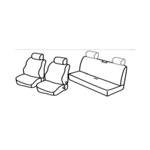 Housse de siège auto sur mesure Jeep Wrangler de 2007 à 2010