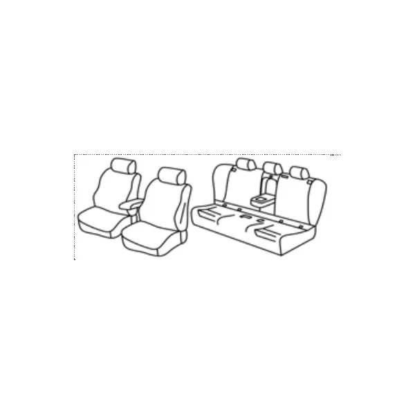 Housses de siège auto sur mesure BMW Série 3 (F34), GT Gran Turismo entre 2013 et 2019