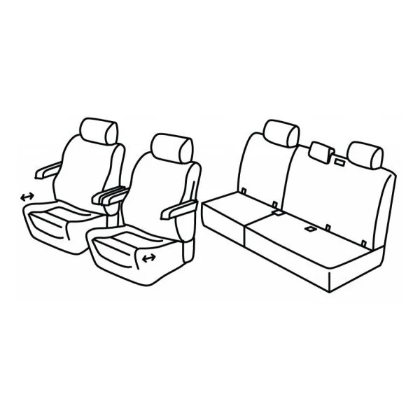 Housses de siège auto sur mesure VW ID.Buzz