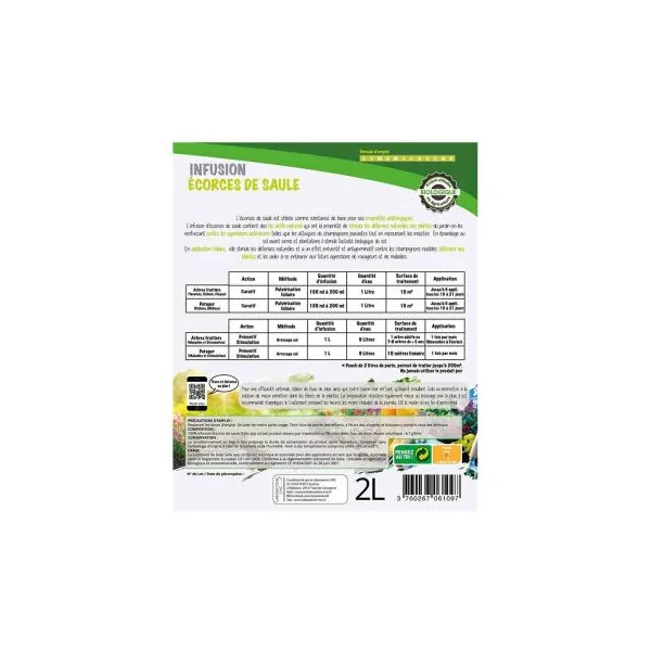 Infusion écorces de saule 100% naturel 2L