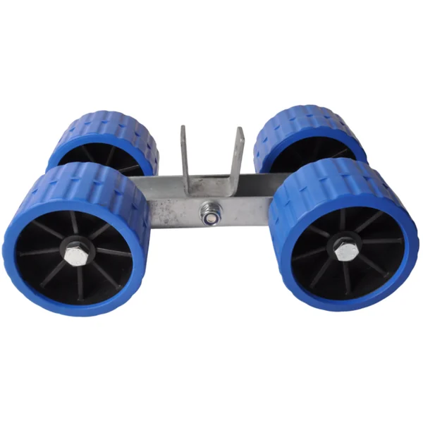 Jeu de roulettes sur bloc basculant 30 mm - 4 Diabolos - bleu