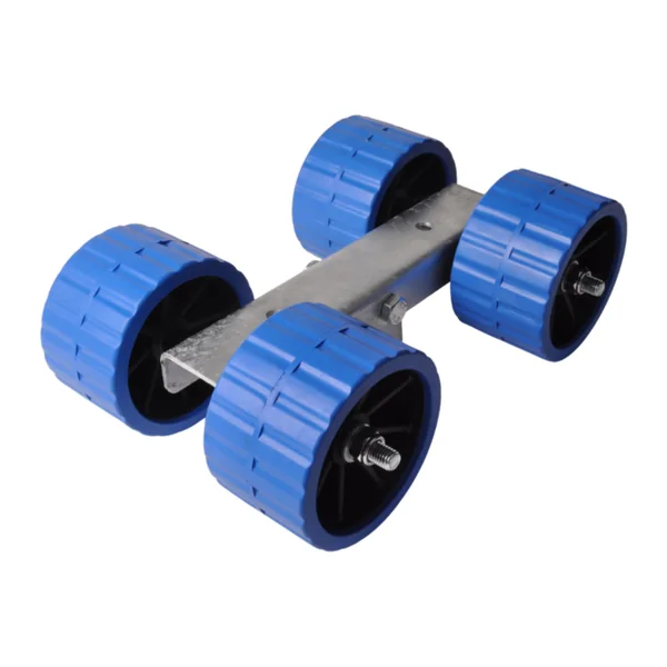 Jeu de roulettes sur bloc basculant 30 mm - 4 Diabolos - bleu