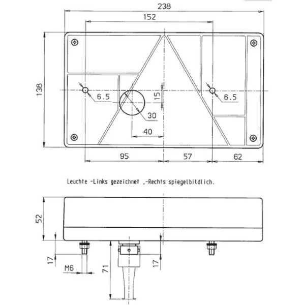 Jokon Technokon 1 droite - avec feu de recul, catadioptre triangulaire et éclairage de la plaque
