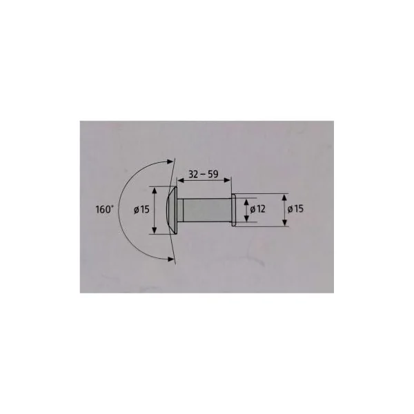 Judas de porte Abus TSP1216 32-59 mm