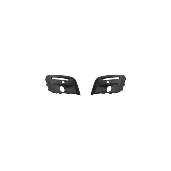 Kit 2 grilles de calandre pour CITROËN BERLINGO II ph.3 2015-2018 noires trous antibrouillards radar