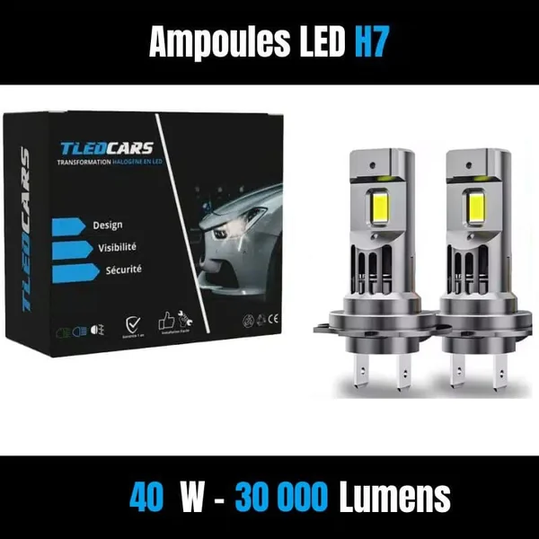 Kit Ampoules LED 9005 HB3 Blanc Pur 6500 K Phares avants 72W - Feux de route - BMW Z3 (E36) (1995-2003)