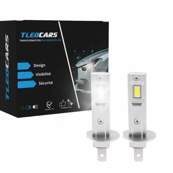 Kit Ampoules LED H1 Blanc Pur 6500 K Phares avants 72W - Feux de route - Peugeot 207 (2006-2014)